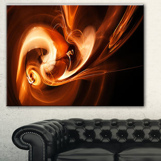 "Fractal Smoke Texture Brown" Abstract Digital Art Canvas Print