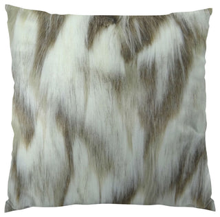 Plutus Tibet Faux Fox Handmade Throw Pillow, (12" x 25")