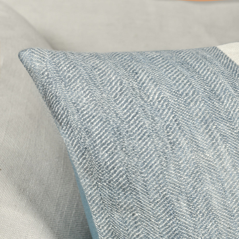 Caylor 22" Belgian Linen Blend Multicolor Throw Pillow by Kosas Home