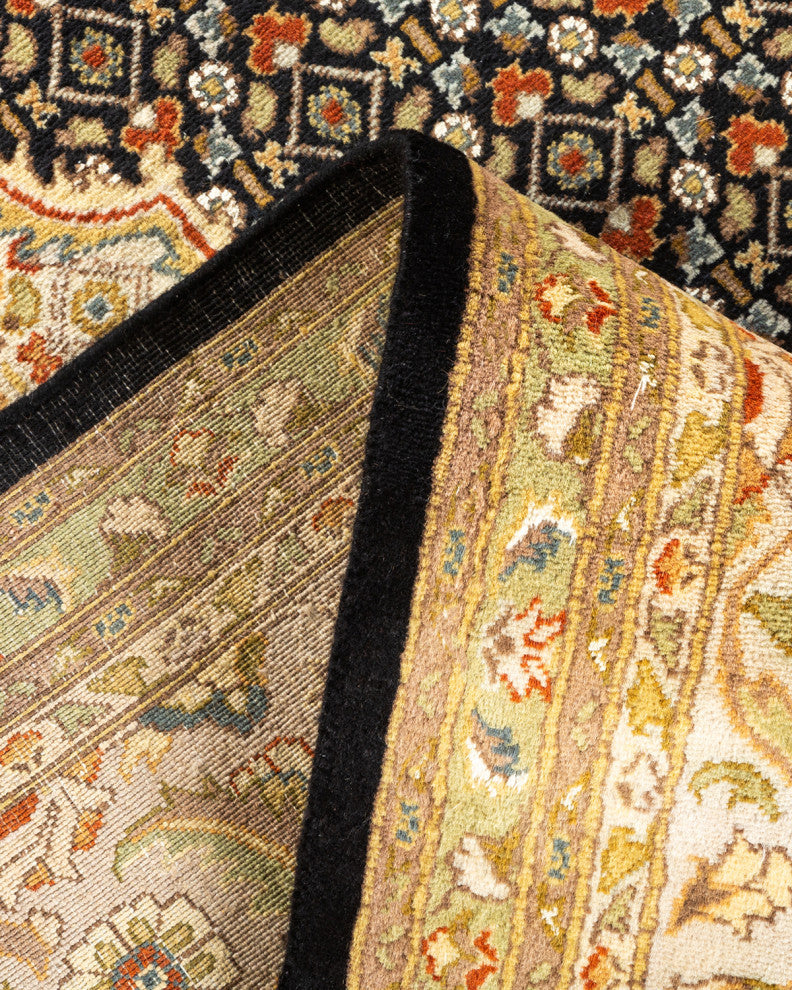 Botad, One-of-a-Kind Hand-Knotted Area Rug Black, 8'1"x10'5"