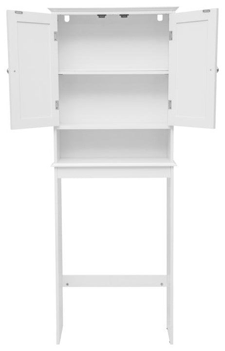 Dune Farmhouse Over the Toilet Bathroom Storage Cabinet, White