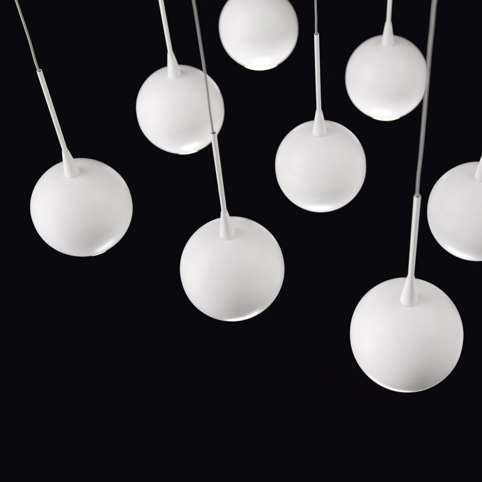 9-Light Midcentury Chandelier by Eurofase
