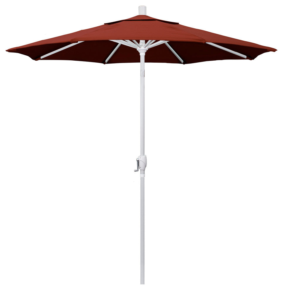 7.5' Aluminum Umbrella Push Tilt, Sunbrella, Terracotta