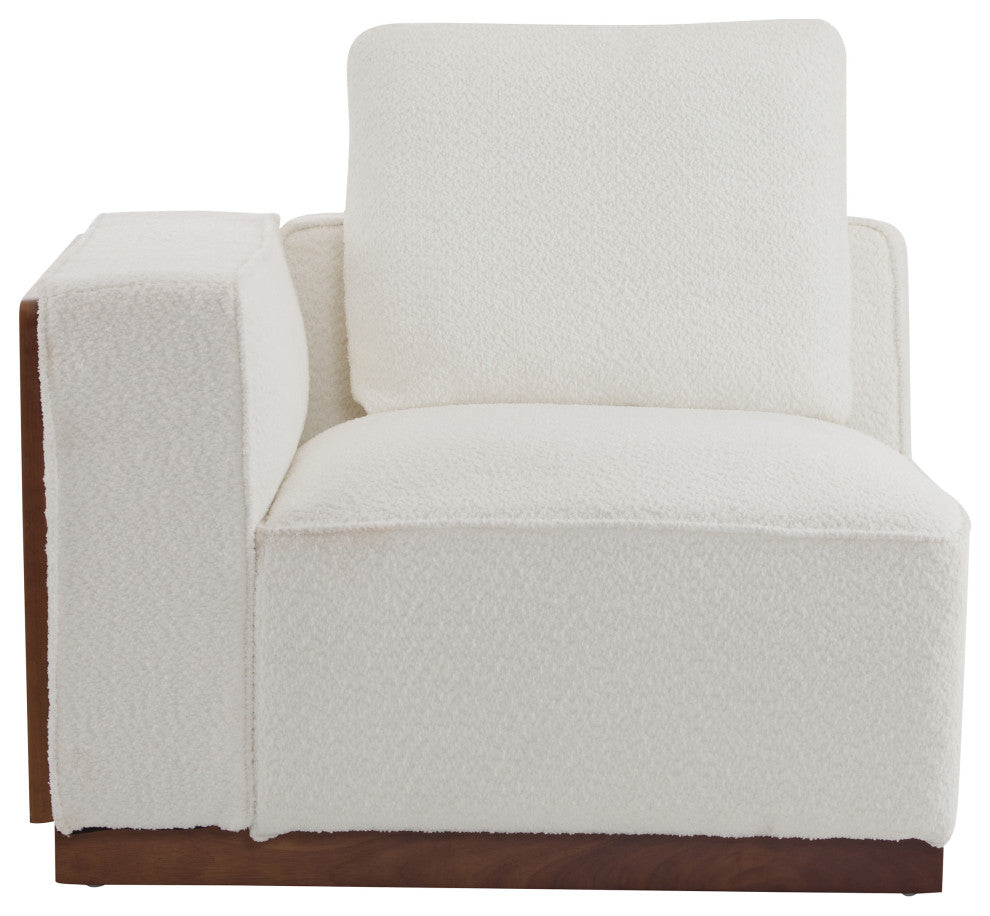 GDF Studio Modern Beige Fabric Modular Sectional Sofa, 3-Seater