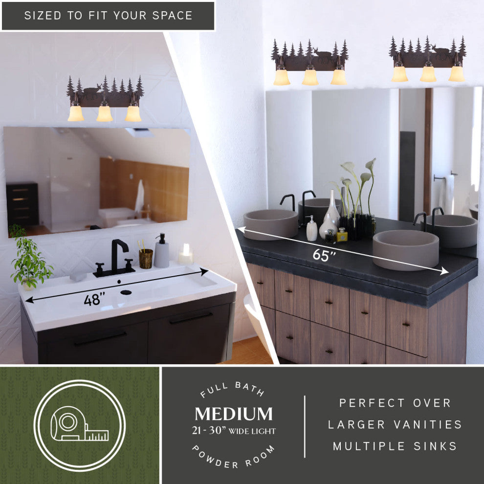 Vaxcel Bryce 3L Vanity Burnished Bronze