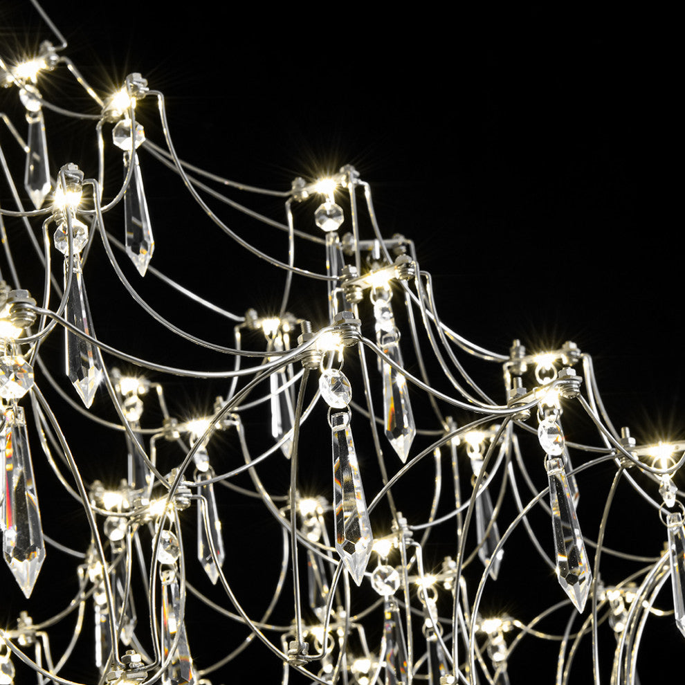 Modern Luxury Firefly Branch Star Led Crystal Chandelier