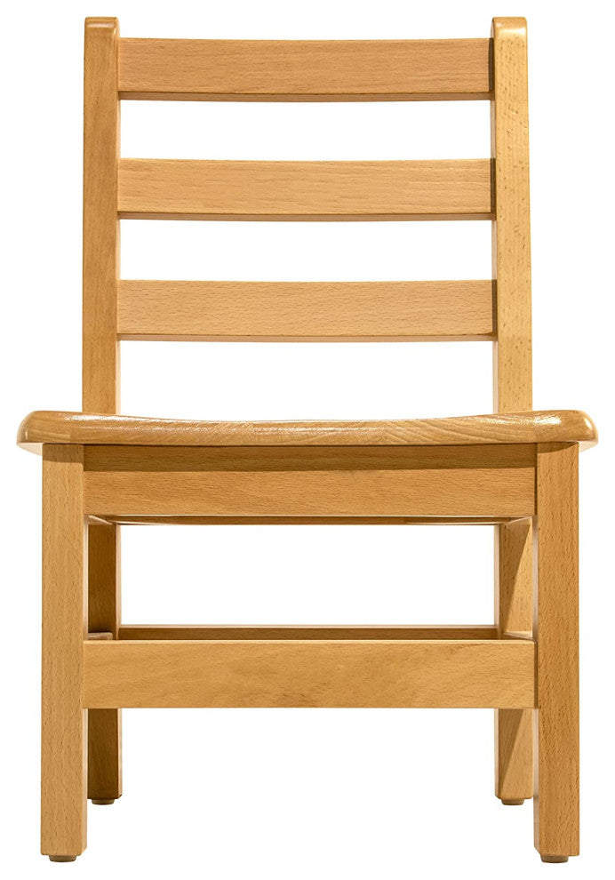RRI Goods Ladderback Kids Wooden Chair Set of 2, 14"