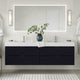Boutique Bath Vanity, Black, 72", Double Sink, Wall Mount
