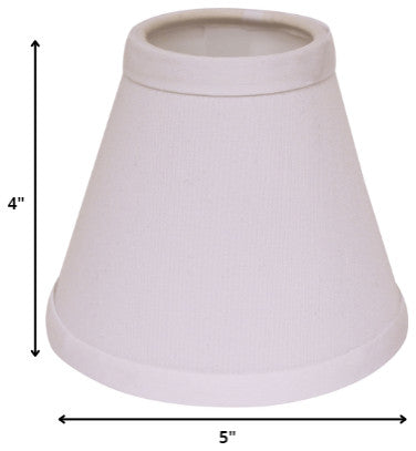 5" White Set of 6 Chandelier No Slub Lampshades