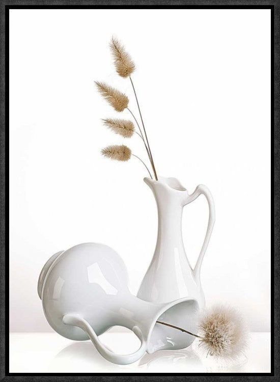 "White" Framed Canvas Giclee by Aida Ianeva, 12x17"