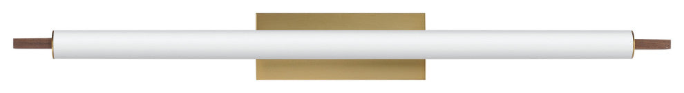 ET2 E24938 Joist 5" Tall LED Wall Sconce - White Alabaster / Natural Aged Brass