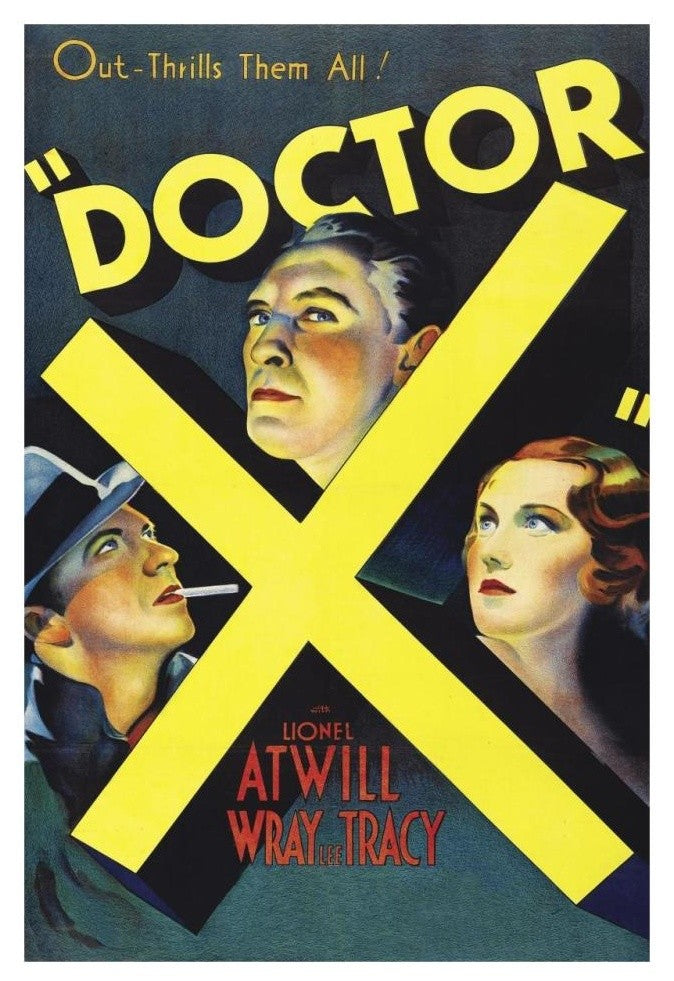 "Vintage Film Posters: Doctor X" Digital Paper Print, 22"x32"