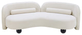 Daphne Upholstered Chair/Loveseat/Sofa, Cream, Boucle Fabric, Sofa