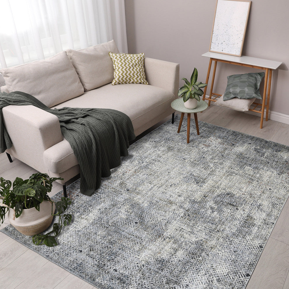 Vermont Divina Area Rug, Gray, 9'10" x 13'1", Abstract