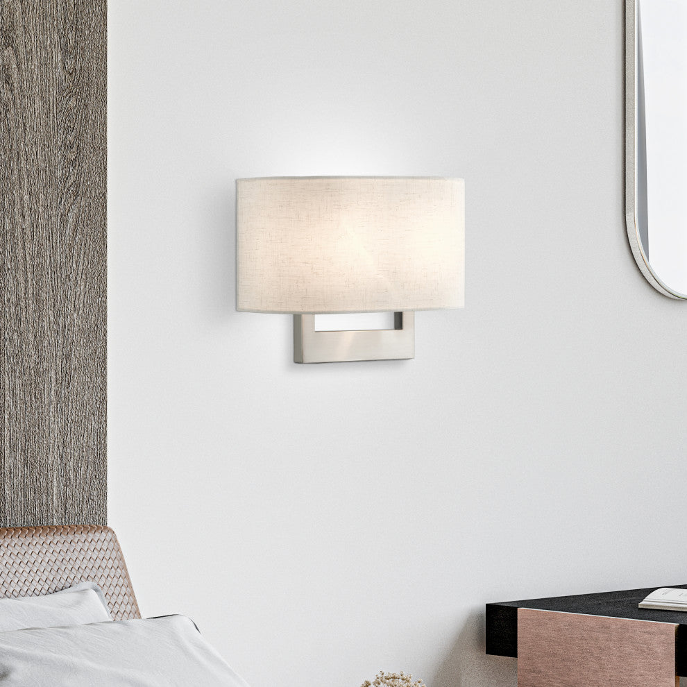 Livex Lighting Wall Sconces 2-Light Brushed Nickel Medium Sconce