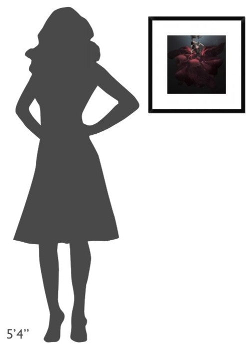 "The Lady In Red" Framed Digital Print by Martha Suherman, 20"x20"