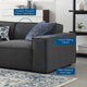 Sectional Sofa Set, Fabric, Dark Gray, Modern, Living Lounge Hospitality