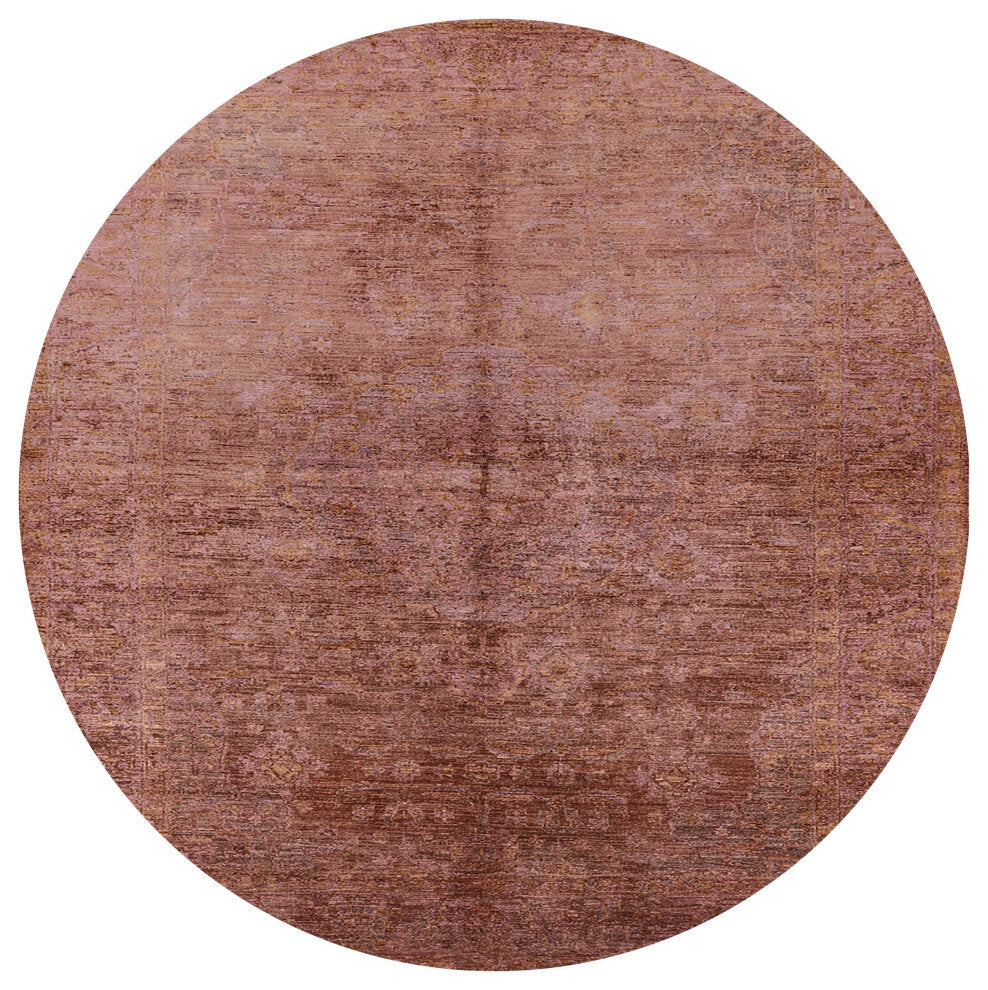 Ahgly Company Indoor Round Mid-Century Modern Area Rugs, 4' Round