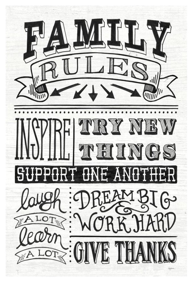 "Family Rules II" Digital Paper Print by Mary Urban, 18"x26"