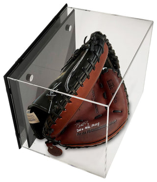 OnDisplay Deluxe UV-Protected Baseball Glove Display Case - Black Base - Luxe H