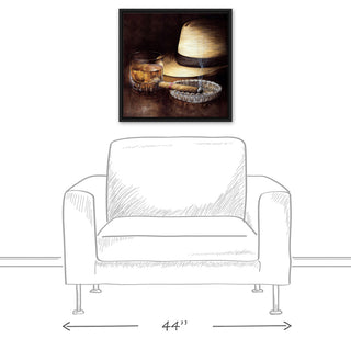 Man Stuff 20x20 Black Floating Framed Canvas