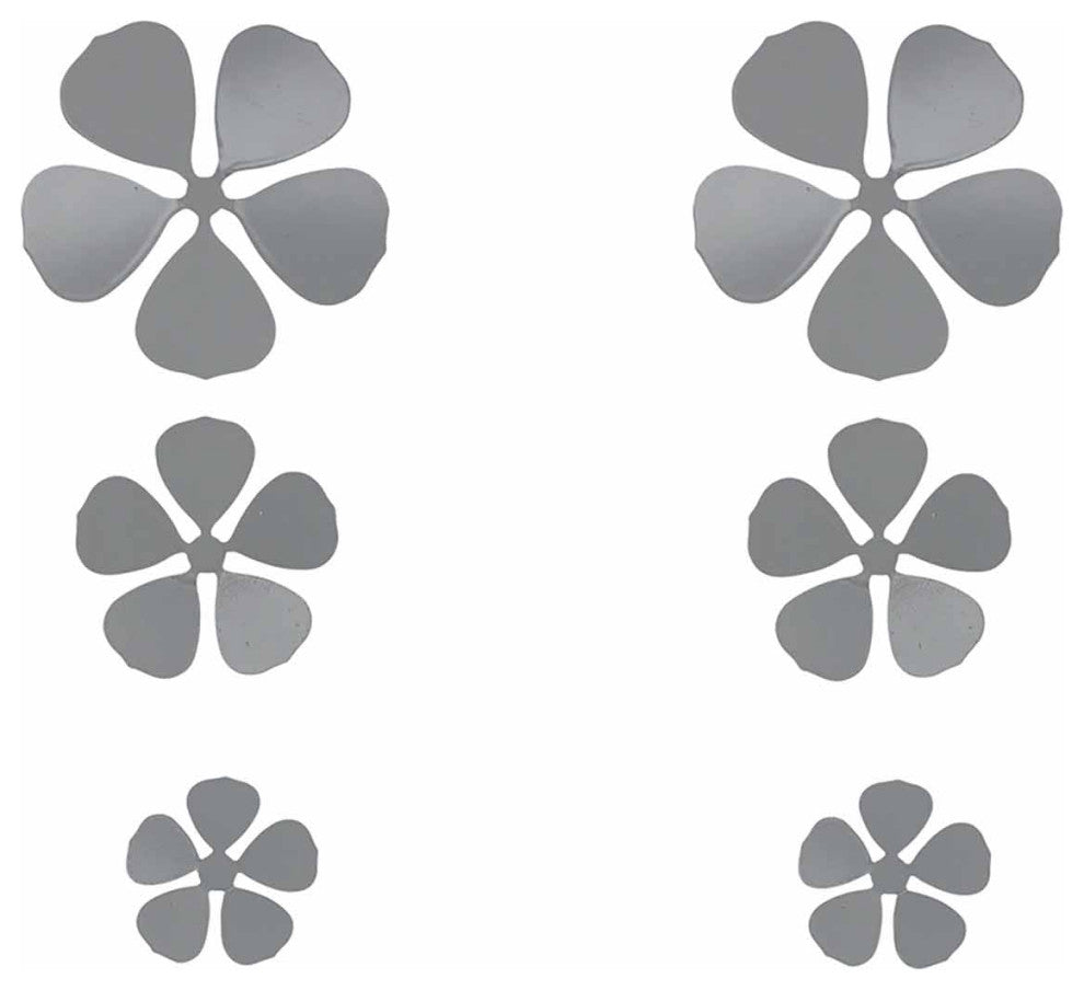 Metal Flower With Magnet Floral 6 pieces