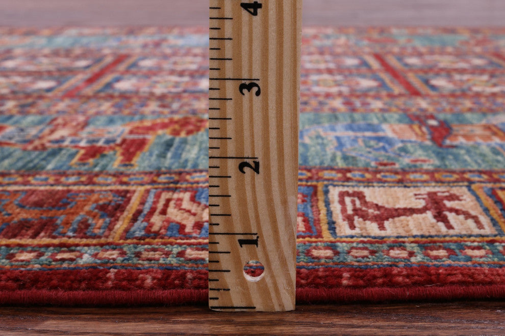 3' 4" X 5' 0" Antiqued Pazyryk Historical Design Handmade Rug Q10942