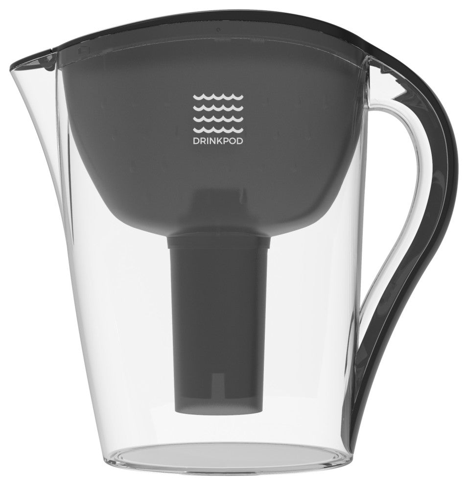 Drinkpod Ultra Premium Alkaline Water Filter Pitcher, 3.5L, Black