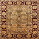 Ahgly Company Indoor Square Mid-Century Modern Area Rugs, 5' Square