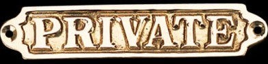 Brass Private Plaque
