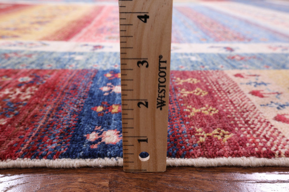 Persian Gabbeh Tribal Hand-Knotted Rug 4' 11" X 6' 8" Q4935