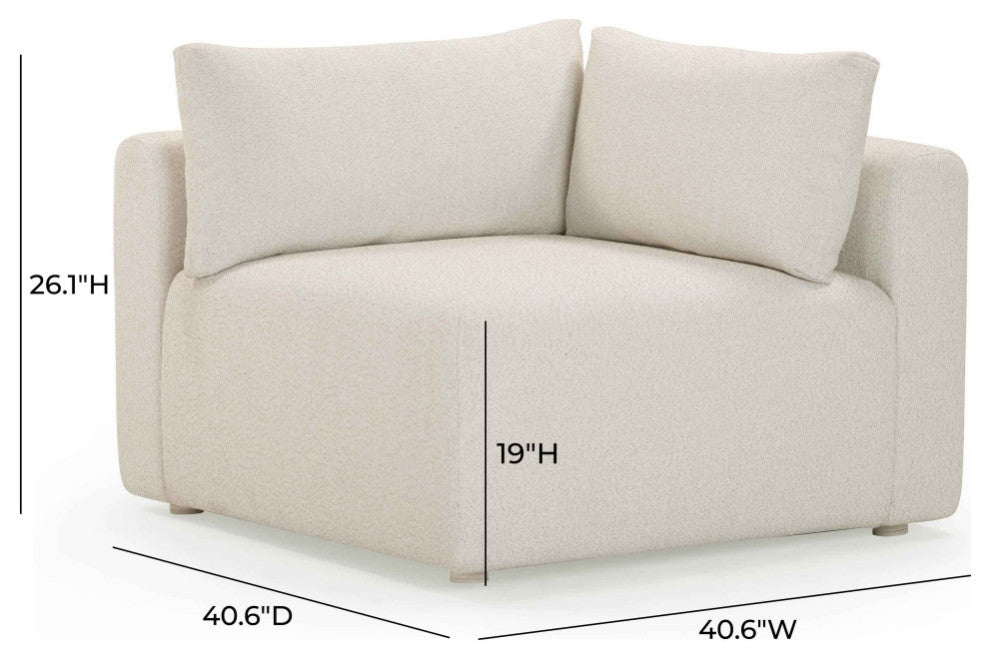 Hangover Cream Modular Outdoor Corner Chair