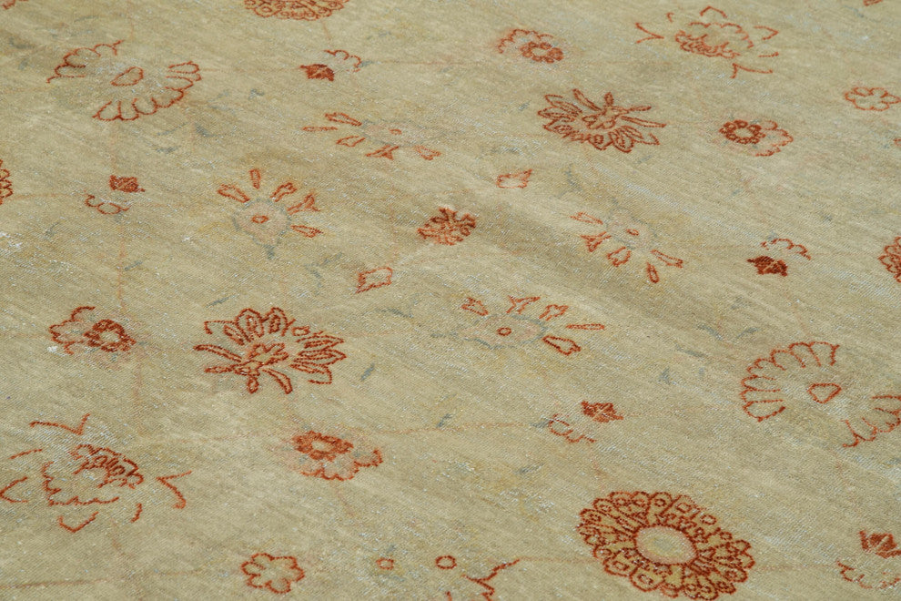 Rug N Carpet - Handmade Oriental 8' 0" x 10' 3" Decorative Oushak Area Rug