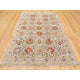 THE SUNSET ROSETTES Wool And Pure Silk Hand Knotted Oriental Rug, 6'1"x9'0"