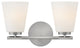 Lark Bri Small Two Light Vanity, Brushed Nickel