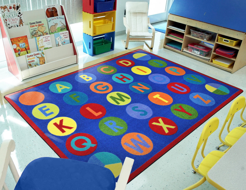 Kid Essentials Rug, Alpha-Dots, Multicolored, 7'8"x10'9"