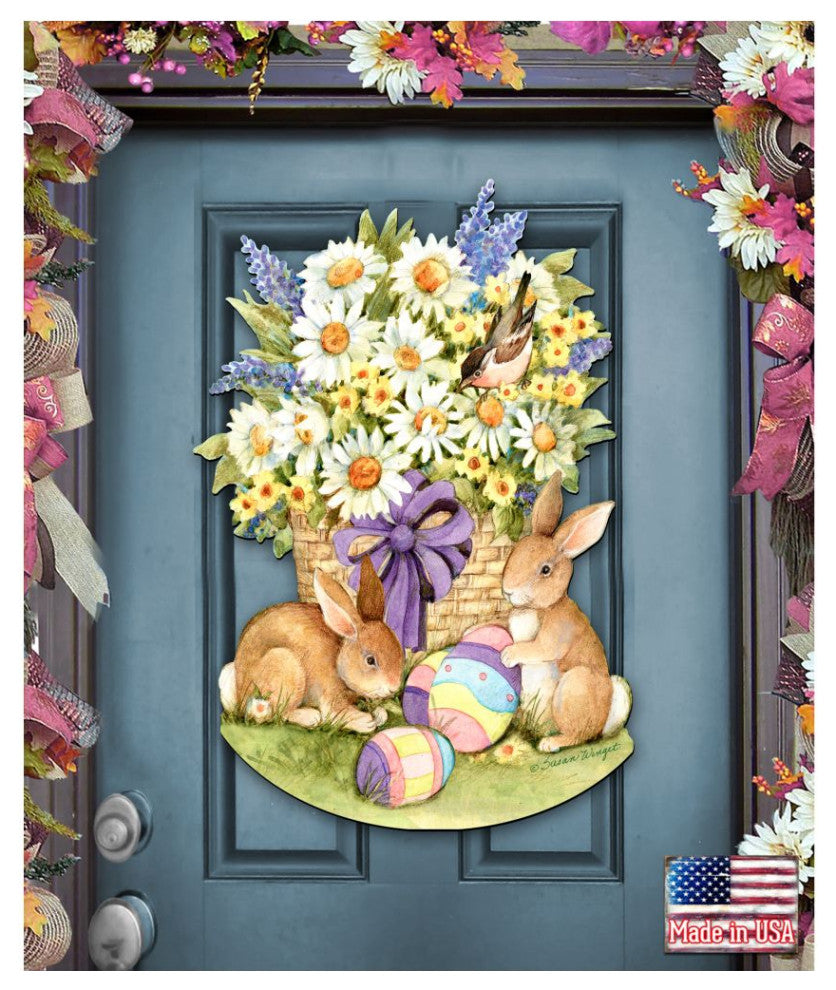 Spring Bunnies Easter Door Decor
