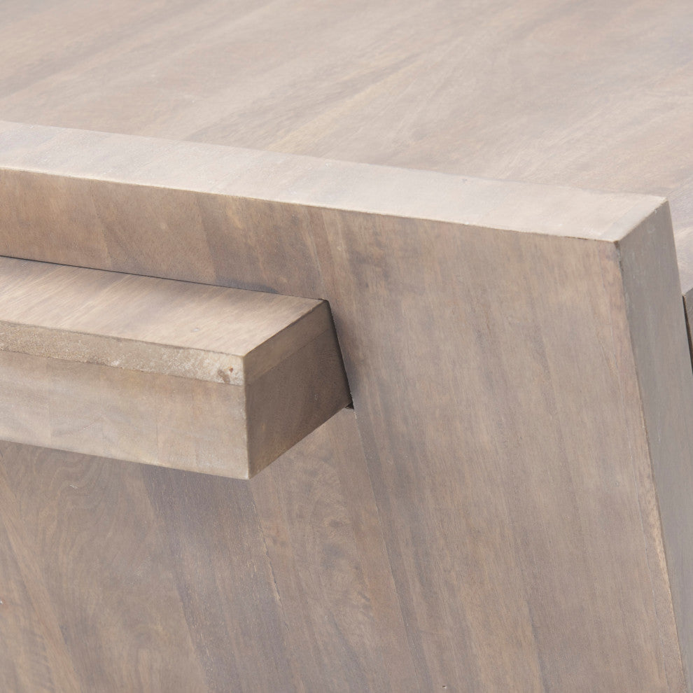 Elaine II Light Brown Solid Wood Coffee Table