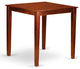 East West Furniture 36" Square Wood Counter Height Table in Dark Brown