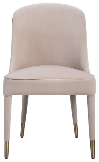 Brie Armless Chair, Champagne Set of 2