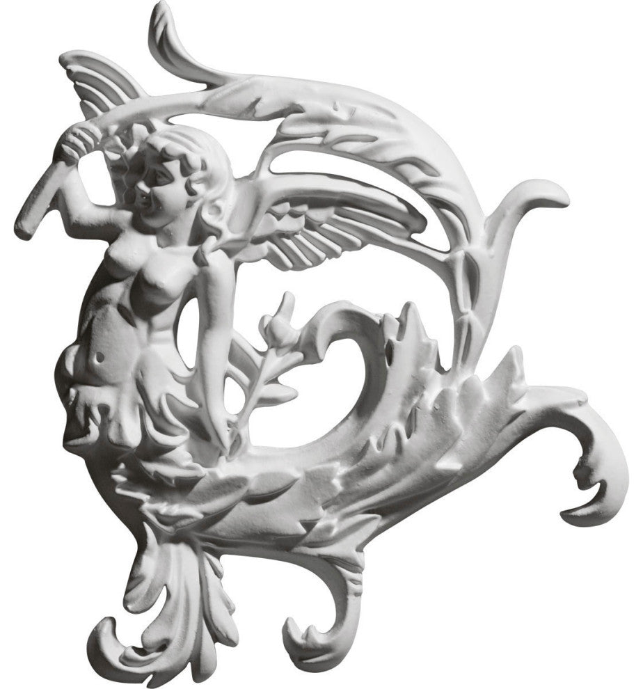 8 1/4"W x 8 5/8"H x 7/8"P Angel Leaf Onlay - Right