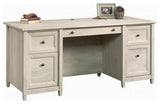 Scranton & Co Engineered Wood 4-Drawers Executive Desk in Chalked Chestnut