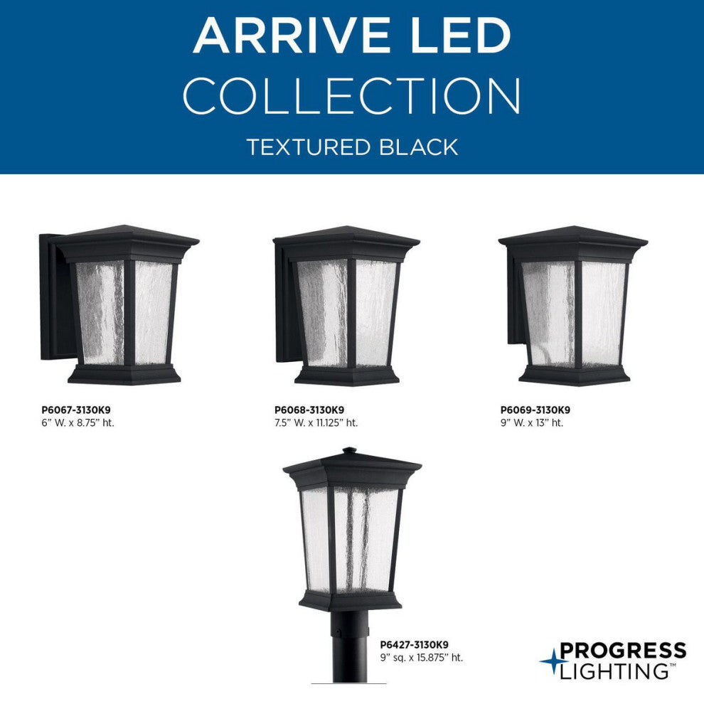 Progress Lighting 1-17W LED Wall Lantern, Black