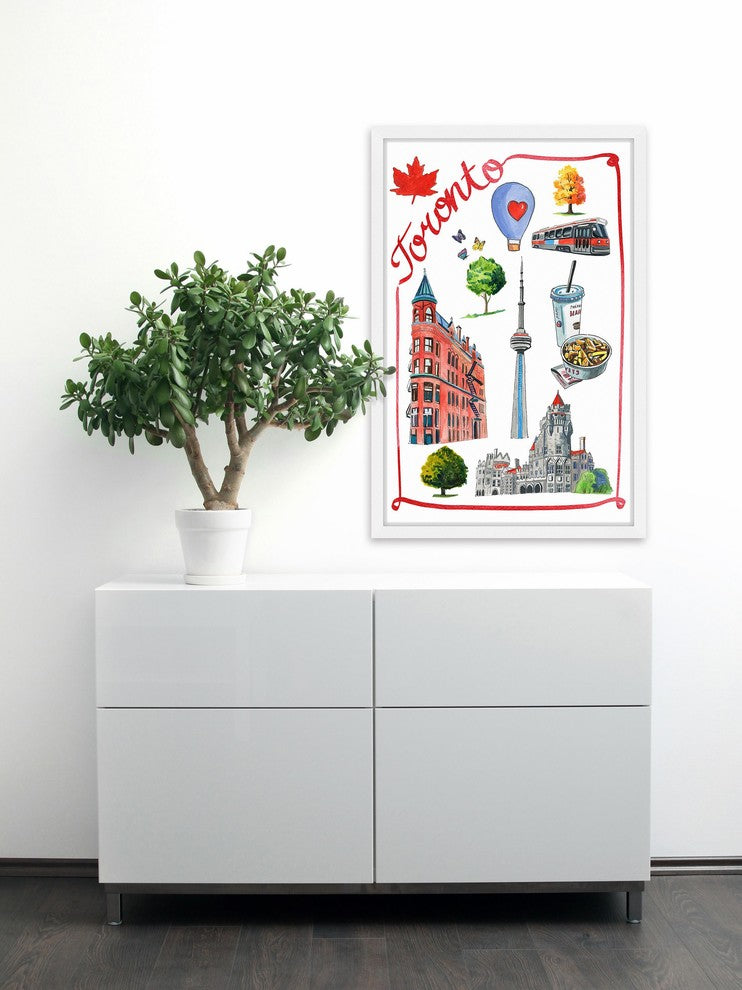 "I Love Toronto" Framed Painting Print , 30x45