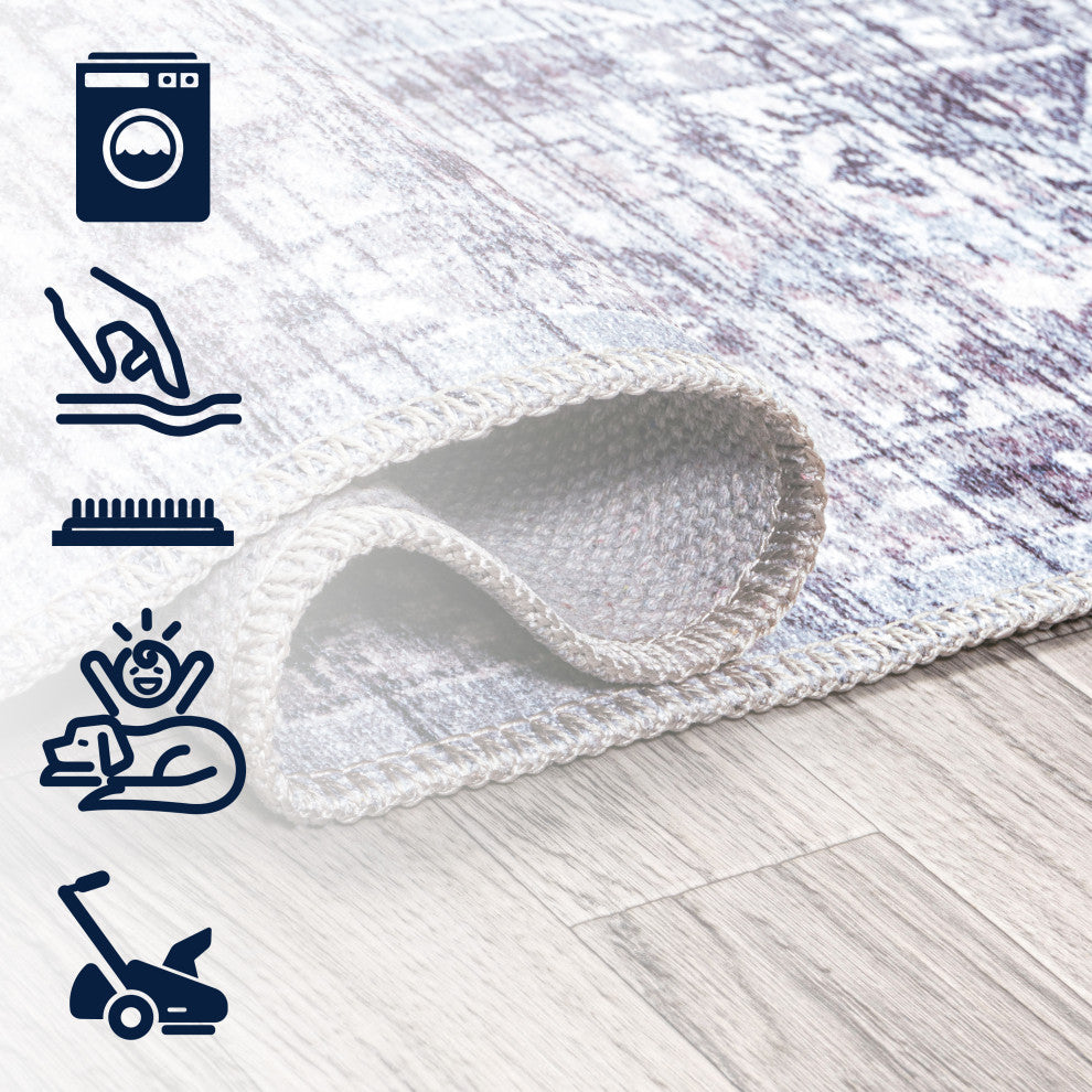 Didim Boho Medallion Machine-Washable Area Rug