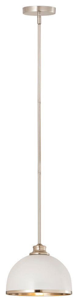 Zlite 1004P10-MW-BN 1-Light Pendant, Mate White