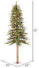 Vickerman Natural Artificial Alpine Tree, 6', Clear Lights