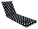 Polka Dot Black Oversized Chaise Cushion