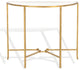 Safavieh Couture Tauri Metal Console Table, Brass/Clear