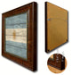 Argentina Country Textured Flag Print With Brown Gold Frame, 15"X21"